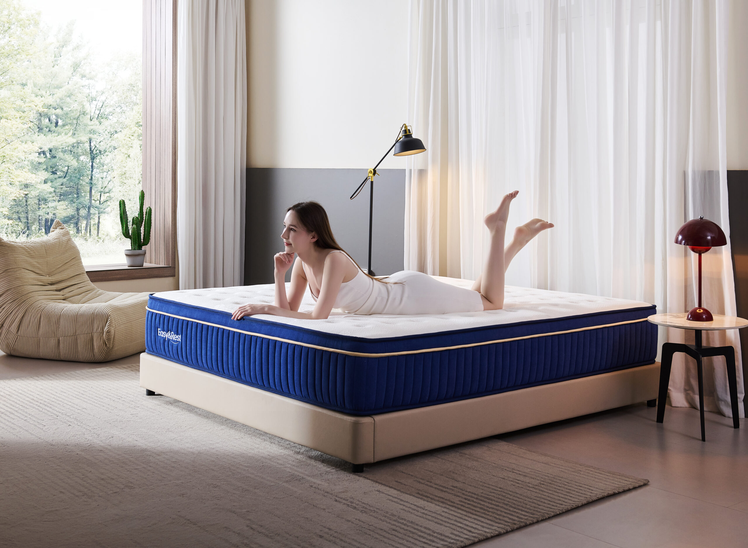 Commercial hybrid mattress for hotel and hospitality OEM manufacturing